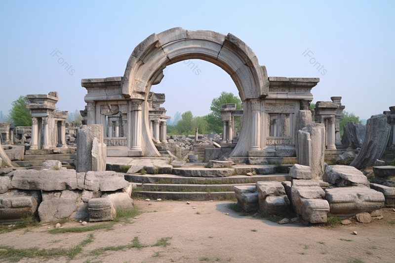 已经破损毁坏了的古建筑背景图,高清,摄影图,摄影图片,图片大全,摄影图免费下载